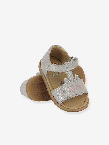 Sandales Titty Miaou Shoo Pom argenté 4 - vertbaudet enfant 