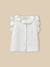 Blouse double gaze de coton bébé Blanc doux+Imprimé  camelia 1 - vertbaudet enfant 