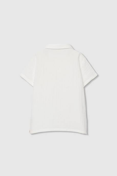 Polo en coton  pour garçon Blanc 2 - vertbaudet enfant 