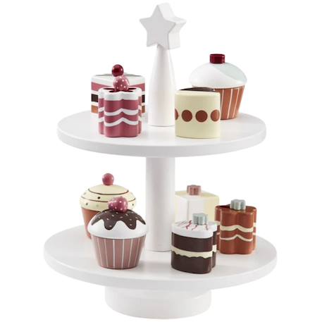 Gâteaux en bois bistro (9 pièces) Rose, marron, beige 2 - vertbaudet enfant 