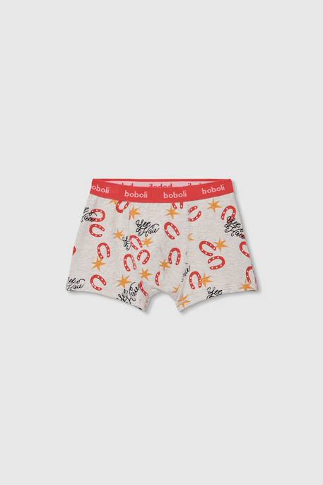 Pack de 3 boxers en coton imprimé pour garçon Multicolore 2 - vertbaudet enfant 