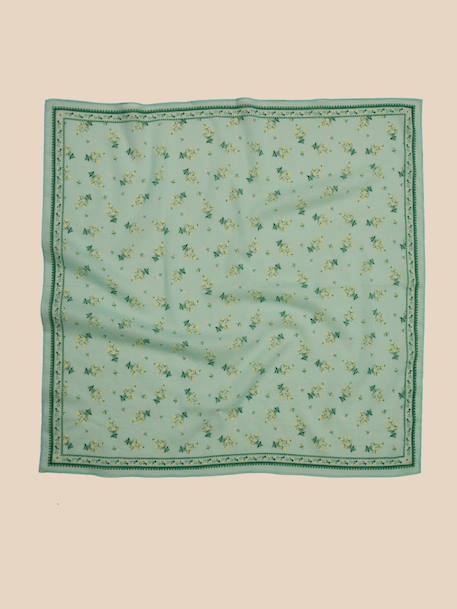 Foulard bourgeons fille - coton biologique Amande+Rouge 4 - vertbaudet enfant 
