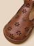 Salomés perforées en cuir bébé Blanc casse+Cognac 12 - vertbaudet enfant 
