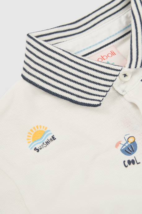 Polo enfant coton Blanc 3 - vertbaudet enfant 
