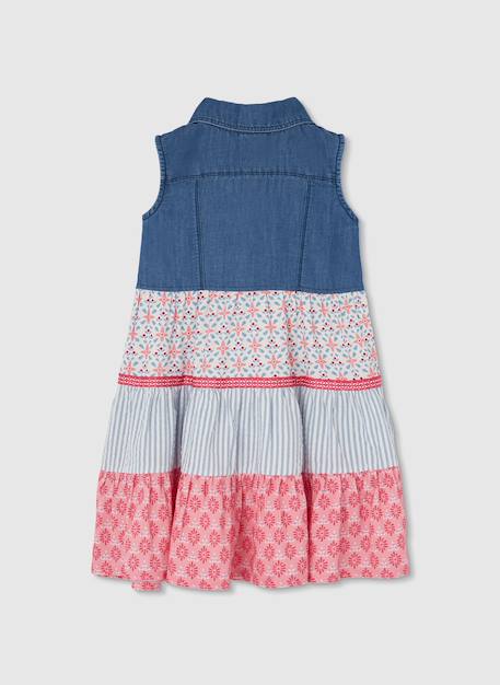 Robe en denim Bleu 2 - vertbaudet enfant 