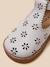 Salomés perforées en cuir bébé Blanc casse+Cognac 6 - vertbaudet enfant 