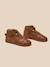 Salomés perforées en cuir bébé Blanc casse+Cognac 7 - vertbaudet enfant 