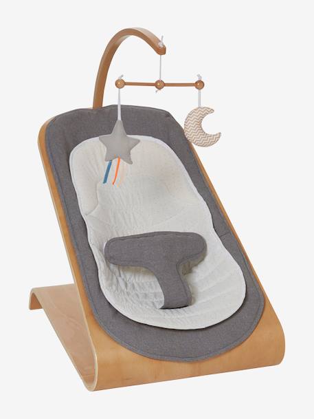 Transat bois  Babyrythm gris+naturel/gris 6 - vertbaudet enfant 