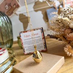 Vêtements de grossesse-Bola de grossesse goutte or labradorite