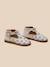 Salomés perforées en cuir bébé Blanc casse+Cognac 5 - vertbaudet enfant 