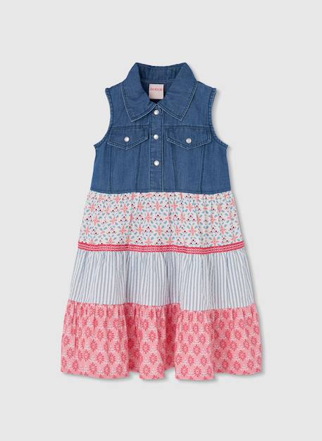 Fille-Robe en denim