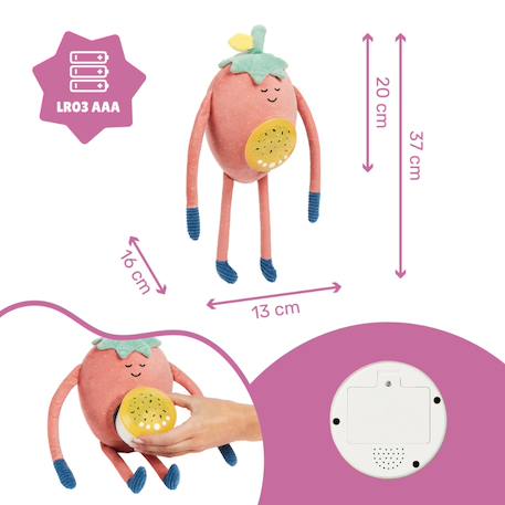 Veilleuse peluche à projection barnabé Rose 3 - vertbaudet enfant 