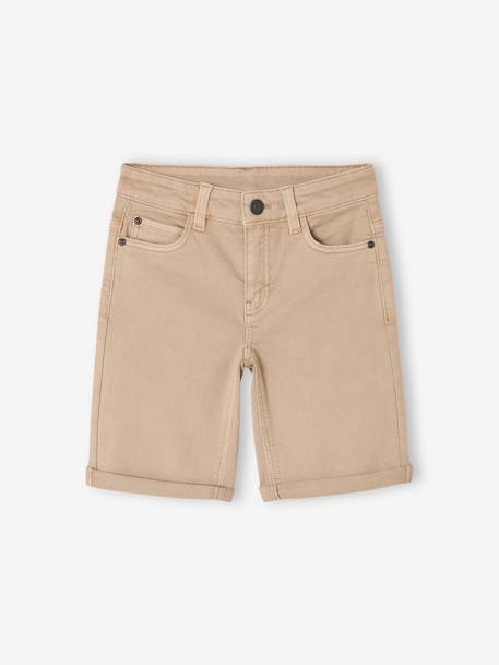 Bermuda garçon 5 poches argile+bleu grisé+terracotta+vert émeraude 1 - vertbaudet enfant 