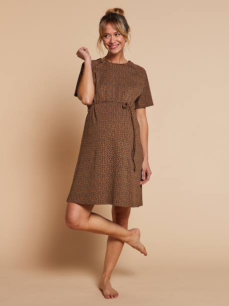 Chemise de nuit allaitement grossesse léopard taupe 6 - vertbaudet enfant 