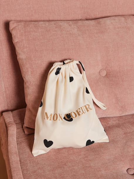 Kit Maternité 'Mon coeur' chemise de nuit grossesse + body bébé + pochon écru+marine 6 - vertbaudet enfant 