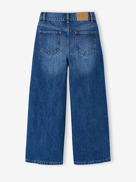 Pantalon large fille denim bleu moyen+denim gris 3 - vertbaudet enfant 