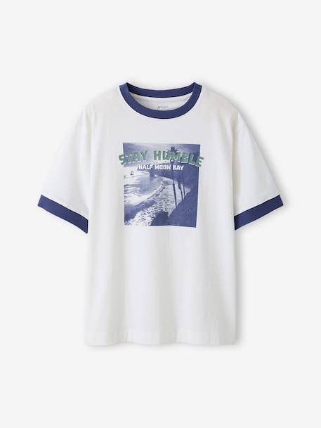 T-shirt manches courtes photoprint blanc 2 - vertbaudet enfant 