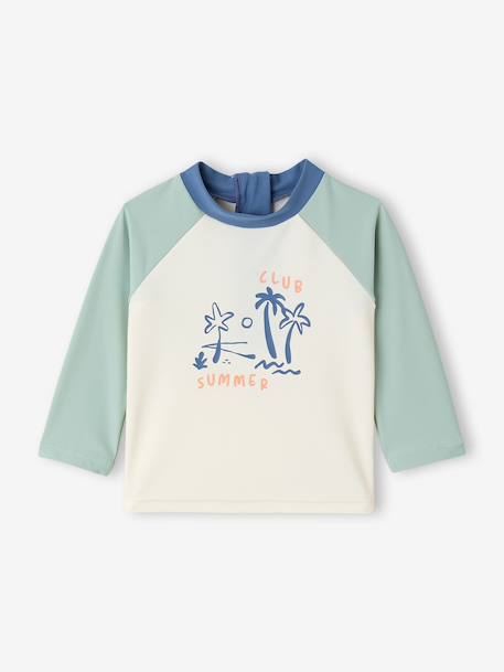 T-shirt bébé anti UV vert sauge 2 - vertbaudet enfant 