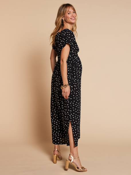 Robe grossesse allaitement cache coeur noir 3 - vertbaudet enfant 
