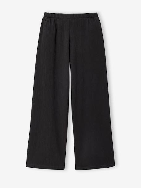 Pantalon large fille maille anthracite 4 - vertbaudet enfant 