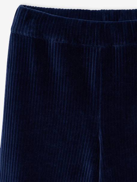 Pantalon large velours marine 5 - vertbaudet enfant 