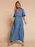 Robe longue grossesse et allaitement bleu jean 2 - vertbaudet enfant 