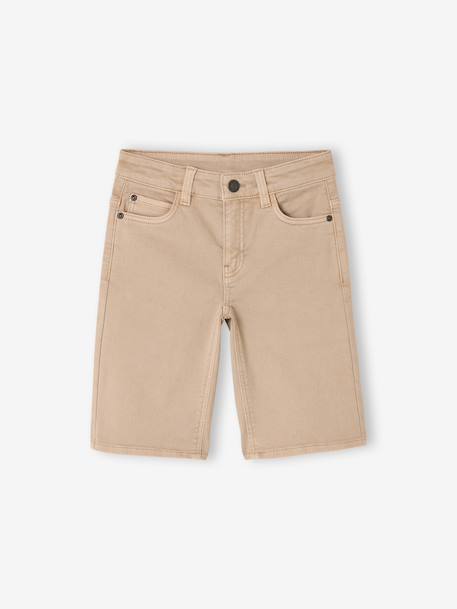 Bermuda garçon 5 poches argile+bleu grisé+terracotta+vert émeraude 2 - vertbaudet enfant 