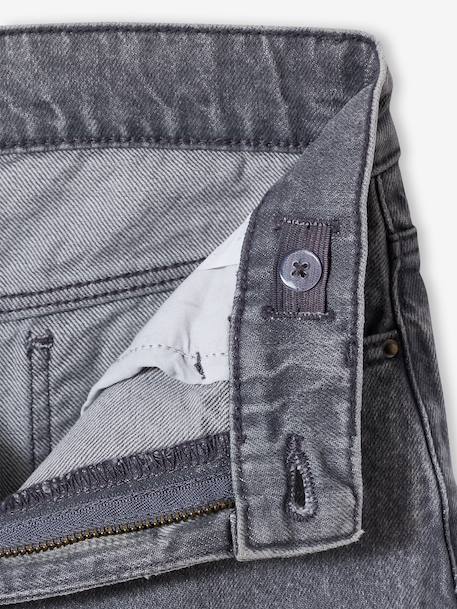 Pantalon large fille denim bleu moyen+denim gris 10 - vertbaudet enfant 