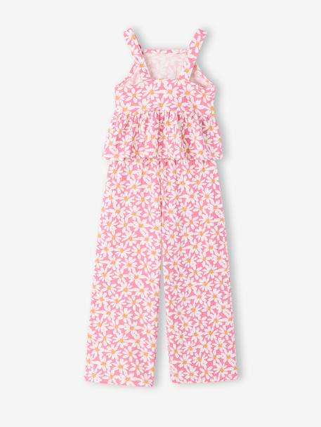 Ensemble pantalon top fleurs vieux rose 4 - vertbaudet enfant 