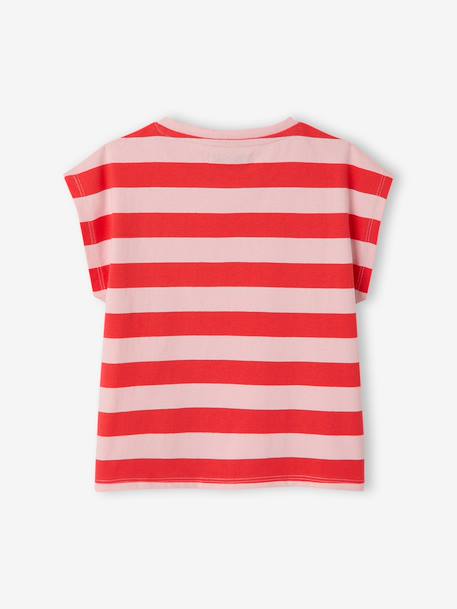 T-shirt marinière fille manches courtes - capsule famille bois de rose 4 - vertbaudet enfant 