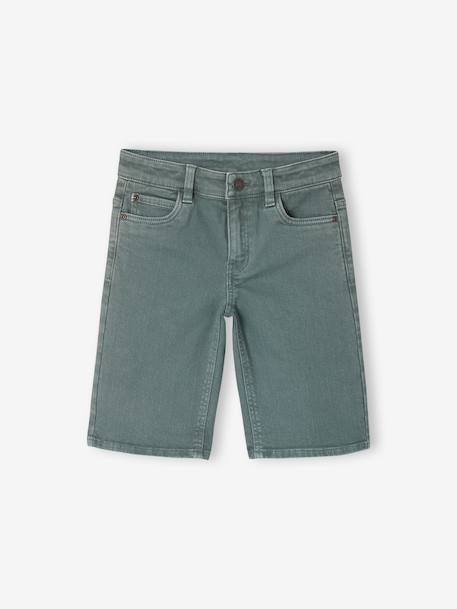 Bermuda garçon 5 poches argile+bleu grisé+terracotta+vert émeraude 20 - vertbaudet enfant 