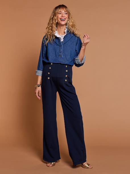 Pantalon grossesse femme marine 1 - vertbaudet enfant 