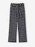 Pantalon large en maille fantaisie fille noir+rayé noir 4 - vertbaudet enfant 