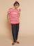 T-shirt marinière 'du soleil' bois de rose 4 - vertbaudet enfant 
