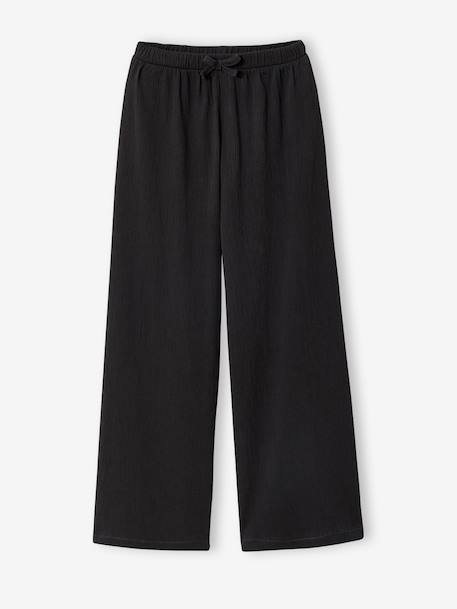 Pantalon large fille maille anthracite 3 - vertbaudet enfant 
