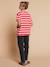 T-shirt marinière 'du soleil' bois de rose 6 - vertbaudet enfant 
