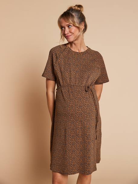 Chemise de nuit allaitement grossesse léopard taupe 2 - vertbaudet enfant 