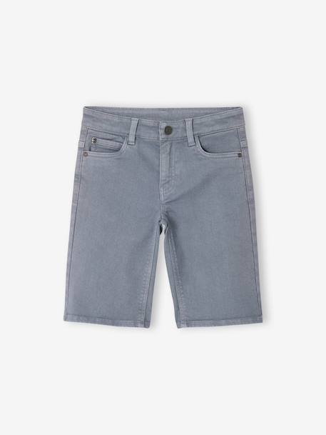 Bermuda garçon 5 poches argile+bleu grisé+terracotta+vert émeraude 7 - vertbaudet enfant 
