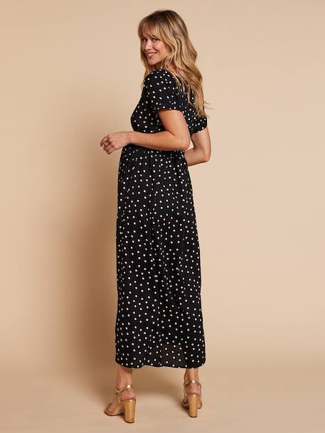 Robe grossesse allaitement cache coeur noir 4 - vertbaudet enfant 