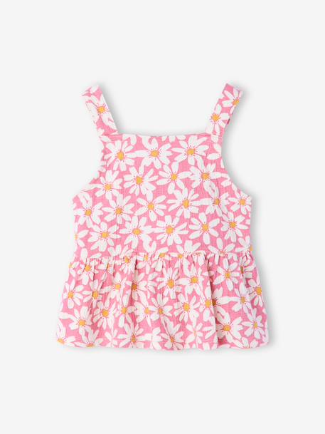Ensemble pantalon top fleurs vieux rose 3 - vertbaudet enfant 