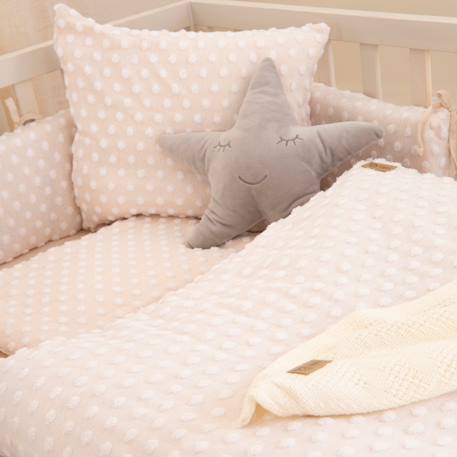 Parure housse de couette + taie d'oreiller en coton bio frosty almond Beige amande 2 - vertbaudet enfant 