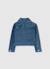 Veste en jean fille  délavée avec petits noeuds Bleu 2 - vertbaudet enfant 