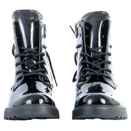 Bottines en cuir  vernis  à lacets Noir 5 - vertbaudet enfant 