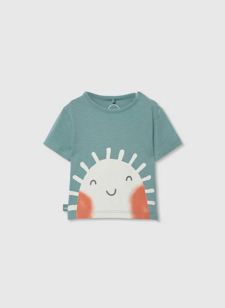 Ensemble bébé t-shirt et short en coton Vert 3 - vertbaudet enfant 