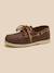 Chaussures bateau en cuir garçon Marine+Marron 8 - vertbaudet enfant 