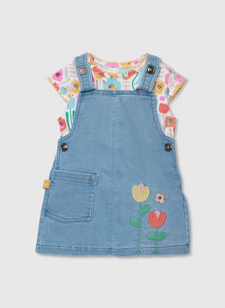 Bébé-Ensemble-Robe en denim bébé