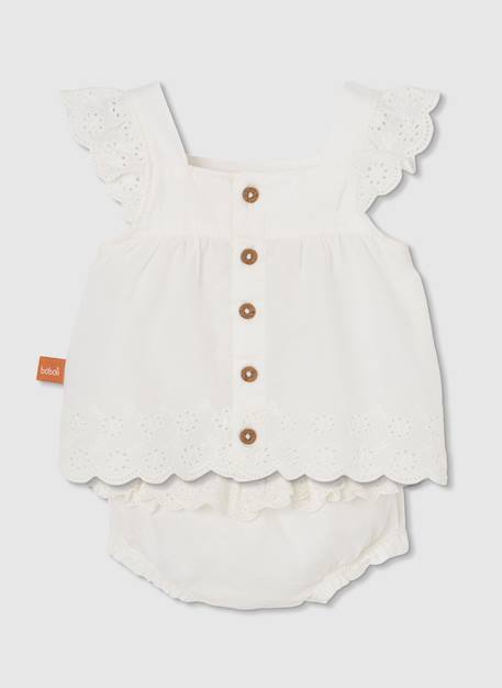 Ensemble bébé en coton Blanc 2 - vertbaudet enfant 