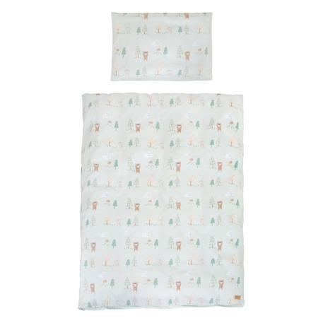 Parure lit bébé 4 pièces en coton woodland buddies Vert pastel 5 - vertbaudet enfant 