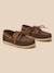 Chaussures bateau en cuir garçon Marine+Marron 7 - vertbaudet enfant 