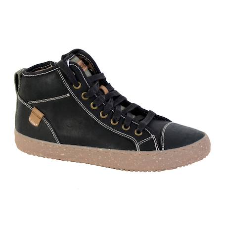 Baskets montantes à lacets Noir 1 - vertbaudet enfant 